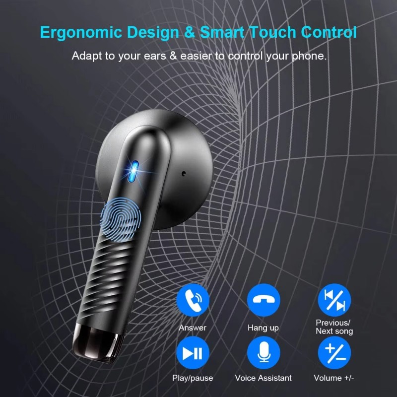 Bluetooth 5.3 сымсыз құлаққаптар, HiFi шуды болдырмайтын құлаққаптар