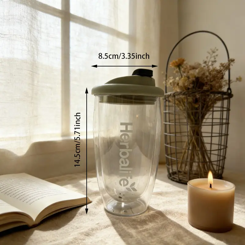 Custom Double Wall Glass Nutrition Shaker