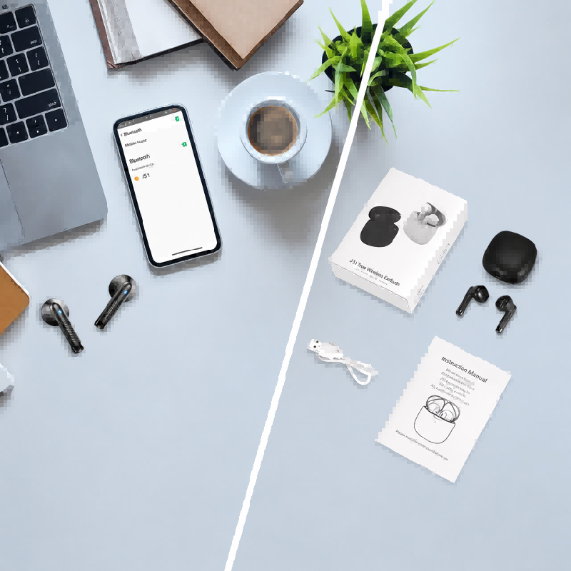 Bluetooth 5.3 сымсыз құлаққаптар, HiFi шуды болдырмайтын құлаққаптар