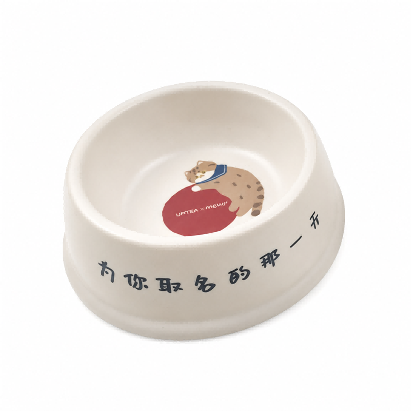 Шығарылатын бамбук талшығының арнайы логотипі Pet Bowl